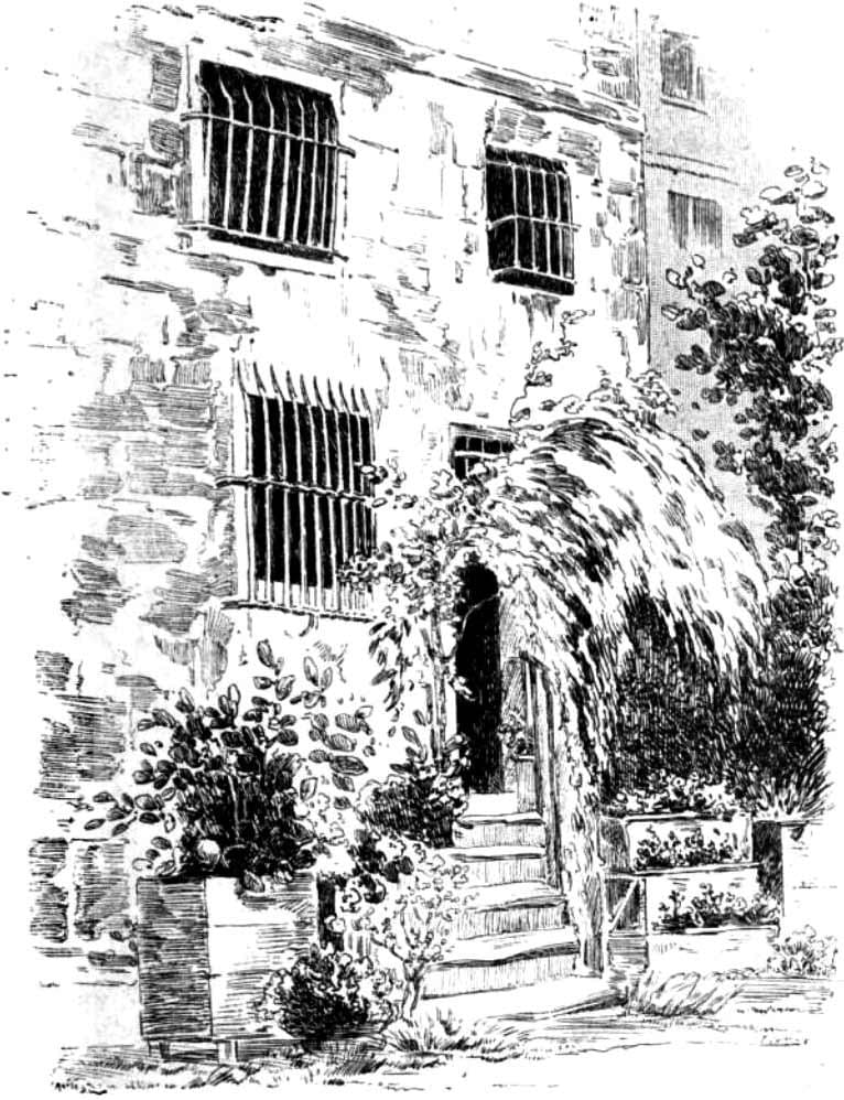 Dibujo de la entrada a la Prison des Carmes.